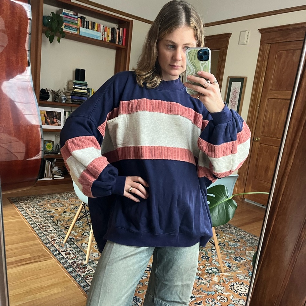 Free people varsity crew neck